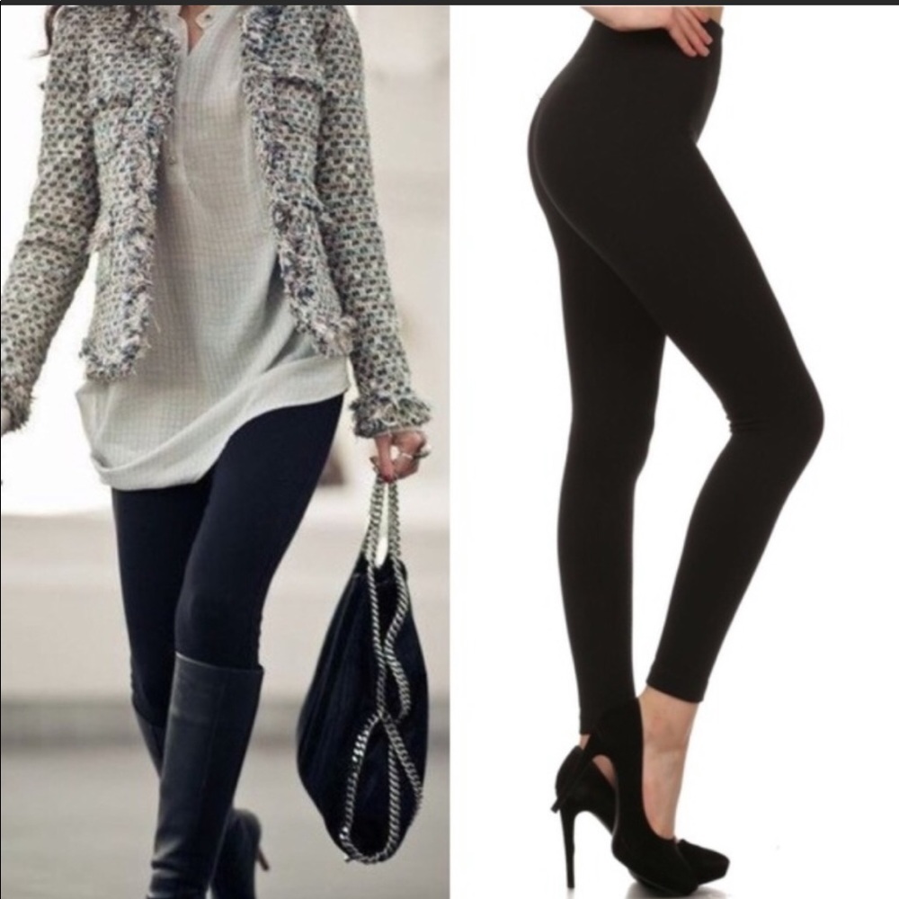 NWOT Black Fleece Lined High Waisted Leggings